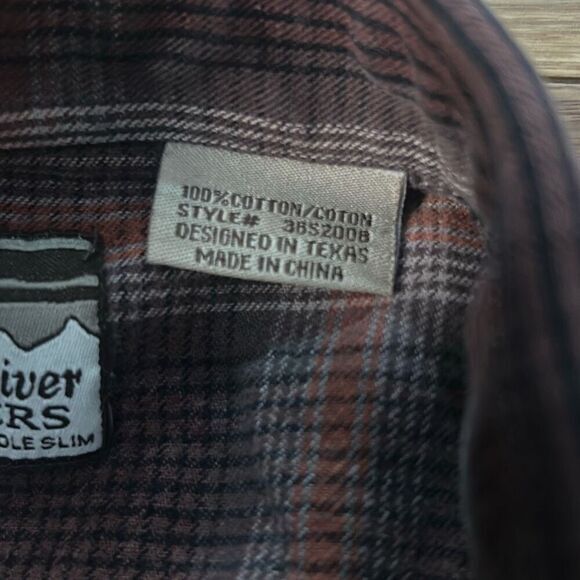 Powder River outfitters men's panhandle slim western Snap Front Shirt long sleev - Picture 7 of 11